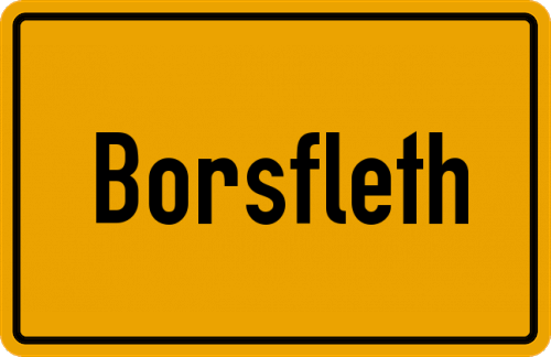 Ortsschild Borsfleth