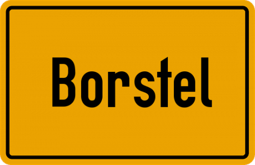Ortsschild Borstel, Kreis Grafschaft Schaumburg