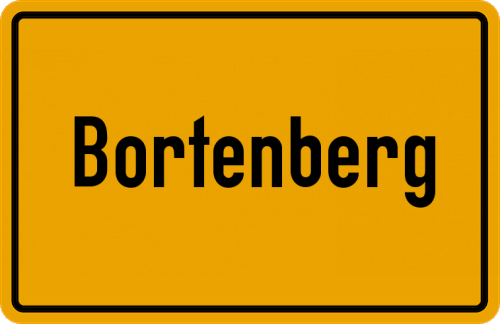 Ortsschild Bortenberg