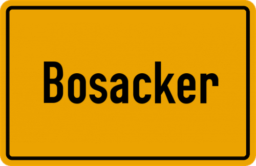 Ortsschild Bosacker