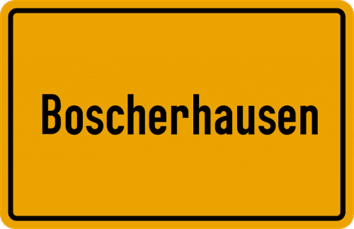 Ortsschild Boscherhausen