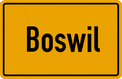 Ortsschild Boswil