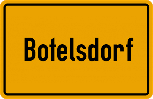 Ortsschild Botelsdorf