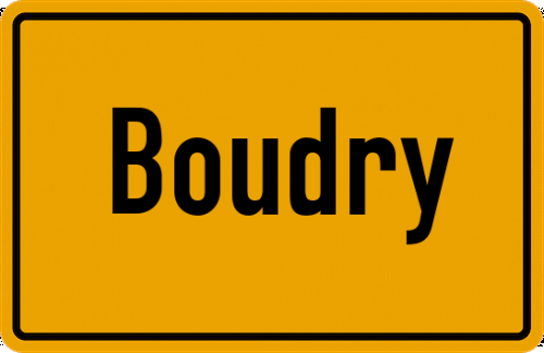 Ortsschild Boudry
