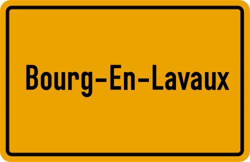 Ortsschild Bourg-en-Lavaux