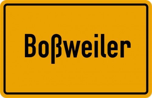 Ortsschild Boßweiler