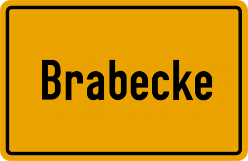 Ortsschild Brabecke