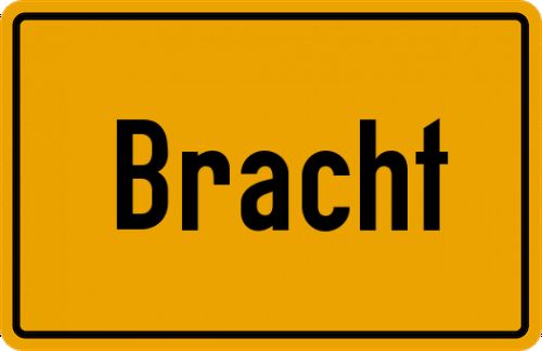 Ortsschild Bracht, Sauerland