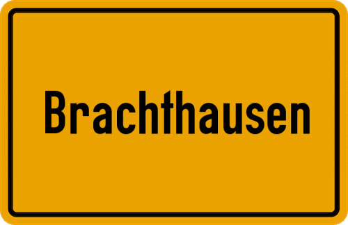 Ortsschild Brachthausen
