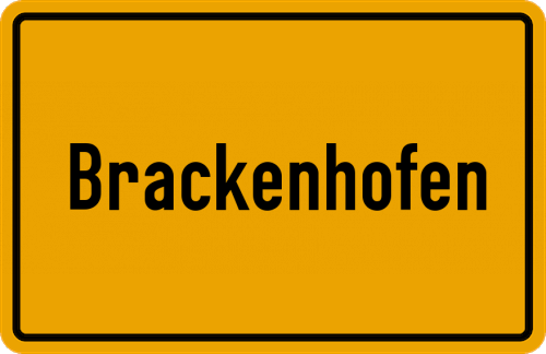 Ortsschild Brackenhofen