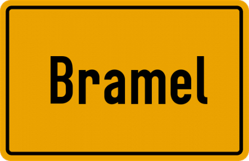 Ortsschild Bramel