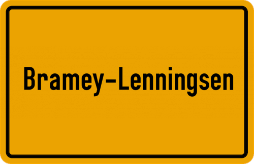 Ortsschild Bramey-Lenningsen