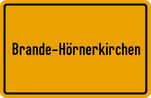 Ortsschild Brande-Hörnerkirchen