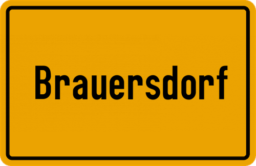Ortsschild Brauersdorf, Kreis Kronach