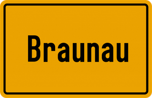 Ortsschild Braunau