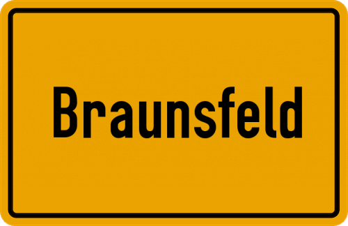 Ortsschild Braunsfeld