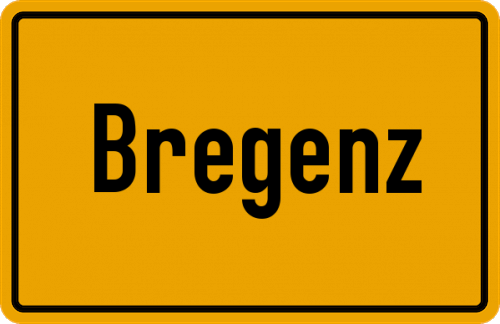 Ortsschild Bregenz