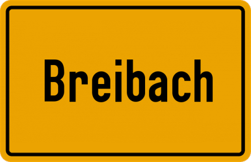 Ortsschild Breibach