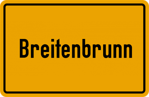 Ortsschild Breitenbrunn, Mittelfranken