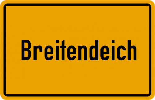 Ortsschild Breitendeich