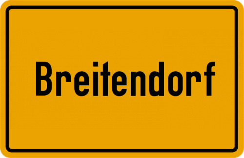 Ortsschild Breitendorf
