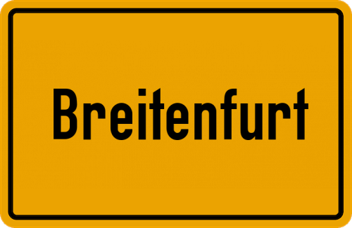 Ortsschild Breitenfurt