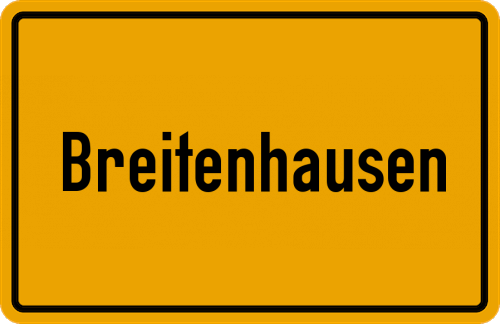 Ortsschild Breitenhausen