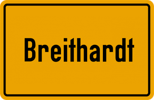 Ortsschild Breithardt, Bahnhof