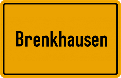 Ortsschild Brenkhausen, Kreis Höxter