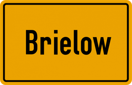 Ortsschild Brielow