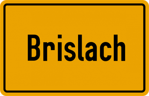Ortsschild Brislach