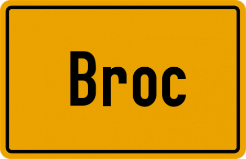 Ortsschild Broc
