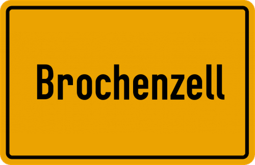 Ortsschild Brochenzell