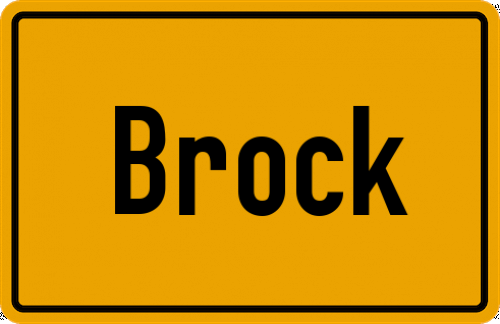 Ortsschild Brock