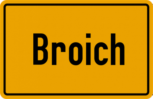 Ortsschild Broich