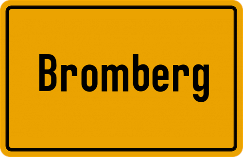 Ortsschild Bromberg