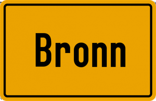 Ortsschild Bronn, Oberfranken
