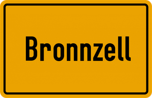 Ortsschild Bronnzell