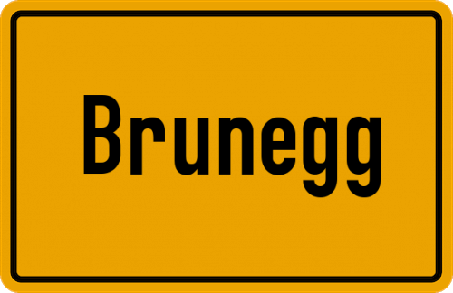 Ortsschild Brunegg