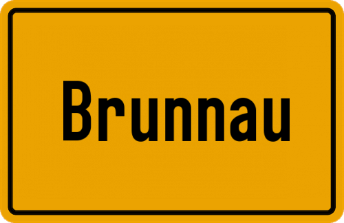 Ortsschild Brunnau