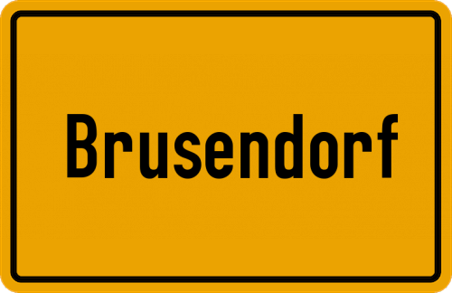 Ortsschild Brusendorf