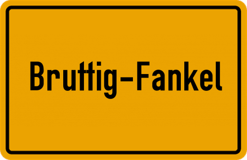 Ortsschild Bruttig-Fankel