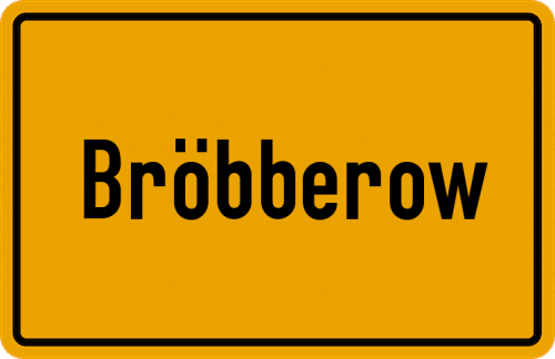 Ortsschild Bröbberow