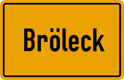Ortsschild Bröleck