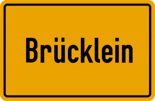 Ortsschild Brücklein