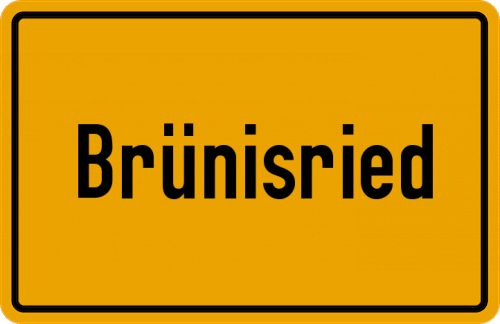 Ortsschild Brünisried