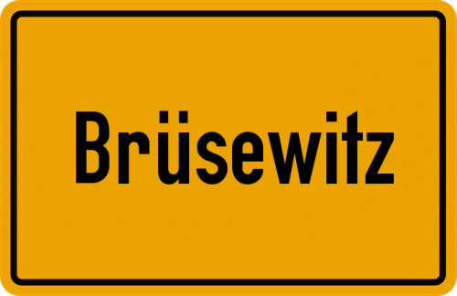 Ortsschild Brüsewitz