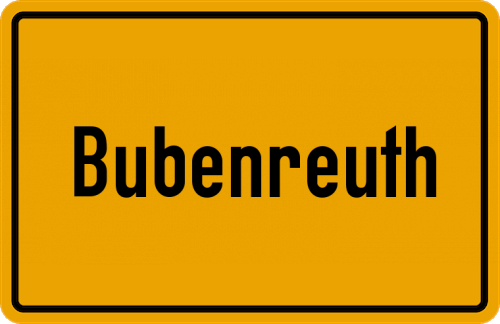 Ortsschild Bubenreuth