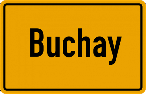 Ortsschild Buchay