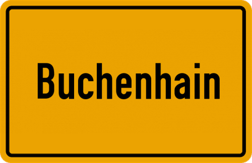 Ortsschild Buchenhain, Isartal